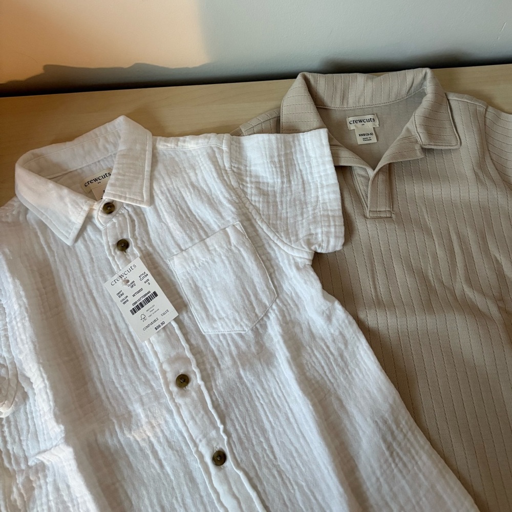 Crewcuts Ivory and Taupe Shirt Duo - Picture 2 of 2